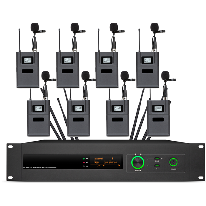 BK-8678  一拖八無線頭戴（領(lǐng)夾）