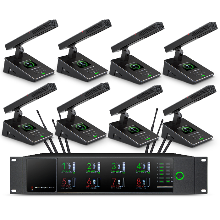 BK-9738  U段一拖八無線會議（方管）