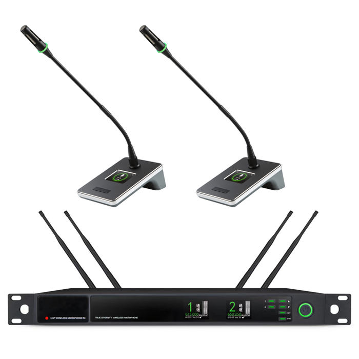 BK-9732  U段一拖二無線會議（鵝頸）