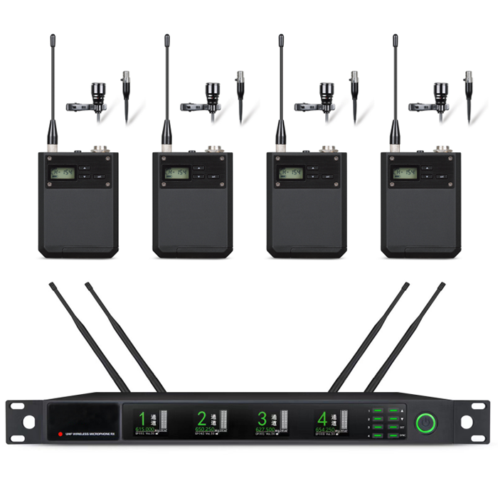 BK-9734  U段一拖四無線頭戴（領(lǐng)夾）