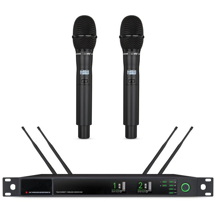 XLM-9732  遠(yuǎn)距離無線真分集一拖二手持麥克風(fēng)