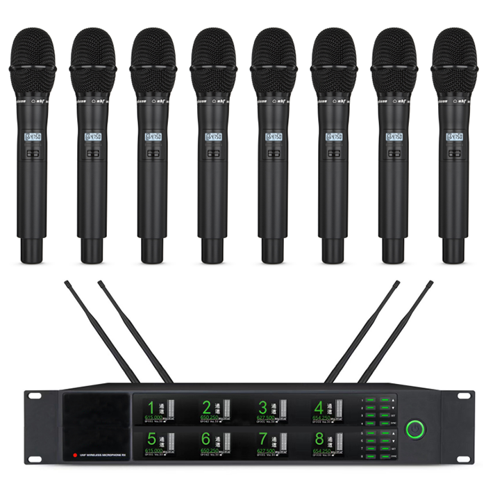 XLM-9738  遠(yuǎn)距離無線真分集一拖八手持麥克風(fēng)